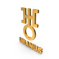 Gold Uranus Planet Icon PNG & PSD Images