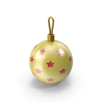 Christmas Ball Yellow Red PNG & PSD Images