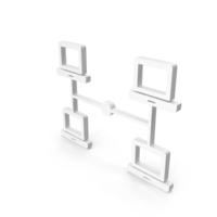 Four Computer Link Frame Icon PNG & PSD Images