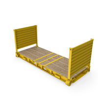 Flat Rack Container With Collapsible Ends PNG & PSD Images