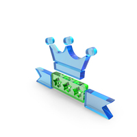 Crown With Stars Frame Symbol PNG & PSD Images