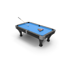 Billiard / Pool Table Set Blue PNG & PSD Images