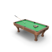 Billiard / Pool Wooden Table Set PNG & PSD Images