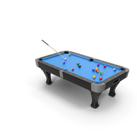 Blue Billiard / Pool Table Set PNG & PSD Images