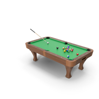Billiard / Pool Wooden Table Set PNG & PSD Images