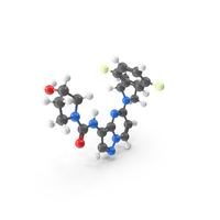 Larotrectinib (Vitrakvi) Molecule PNG & PSD Images