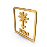 Juno Planet With Box Icon Gold PNG & PSD Images