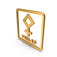 Gold Pallas Planet Within Box Icon PNG & PSD Images