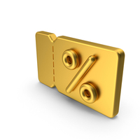 Gold Discount Coupon PNG & PSD Images