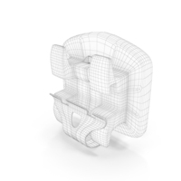 Self Ligating Dental Braces Bracket Open Wireframe PNG & PSD Images