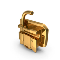 Self Ligating Dental Braces Bracket Golden Open PNG & PSD Images