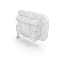Self Ligating Dental Braces Bracket  Wireframe Close PNG & PSD Images