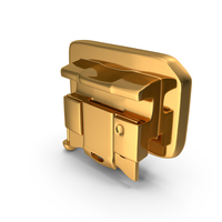 Self Ligating Dental Braces Bracket Golden Open PNG & PSD Images
