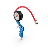 Tire Inflator Dial Pressure Gauge Air Compressor Blue PNG & PSD Images