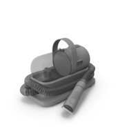 Vacuum Pet Grooming Kit Folded Grey PNG & PSD Images