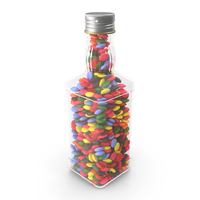 Bottle With Colored Dragees PNG & PSD Images