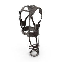 Leather Harness Holster and Leg Pouch with Knife PNG & PSD Images