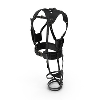 Leather Harness Holster And Leg Pouch With Knife Black PNG & PSD Images