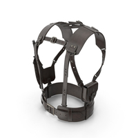 Leather Harness Tactical Shoulder Holster With Knife PNG & PSD Images