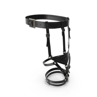 Leather Harness Leg Pouch Tactical Hunting Black PNG & PSD Images