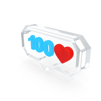 Heart 100 Likes PNG & PSD Images
