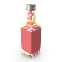 Bottle With Colored Dragees PNG & PSD Images