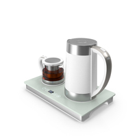 Electric Kettle With Teapot White Color PNG & PSD Images
