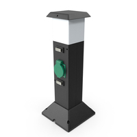 Garden Energy Column with 2 Socket and 4 Switches PNG & PSD Images