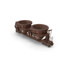 Old Rusted Double Pot Slag Car PNG & PSD Images