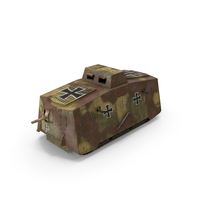 Rusted German A7V Infantry Support Tank Camo PNG & PSD Images