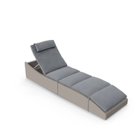 Wicker Lounge Chair Folding Grey Beige PNG & PSD Images