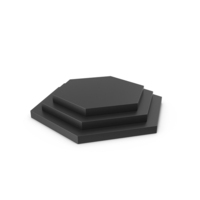 Black Hexagonal Podium PNG & PSD Images