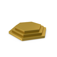 Gold Hexagonal Podium PNG & PSD Images