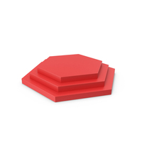 Red Hexagonal Podium PNG & PSD Images