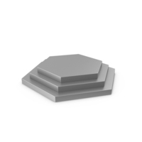 Silver Hexagonal Podium PNG & PSD Images