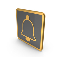 Bell Icon Gold PNG & PSD Images