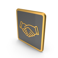 Handshake Icon Gold PNG & PSD Images