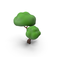 Cartoon Double Tree Simple Coloring PNG & PSD Images