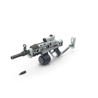 Futuristic Rifle with Bullet PNG & PSD Images