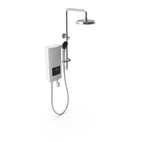 Shower Heater Luxury Style White Left PNG & PSD Images