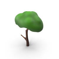 Small Cartoon Tree Crooked Simple Coloring PNG & PSD Images