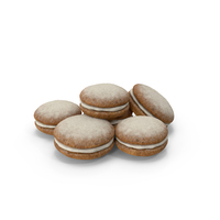 Sandwich Cookie Sprinkled with Powdered Sugar PNG & PSD Images