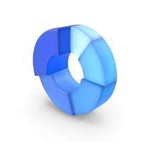 Round Chart Blue PNG & PSD Images