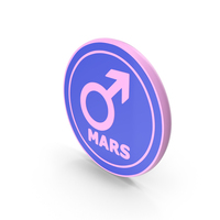Mars  Planet With Coin Coloured Icon PNG & PSD Images