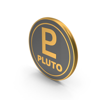 Pluto Planet With Coin Icon Gold PNG & PSD Images