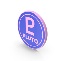 Pluto Planet With Coloured Coin Icon PNG & PSD Images