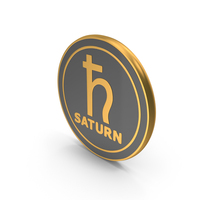 Saturn Planet With Coin Icon Gold PNG & PSD Images