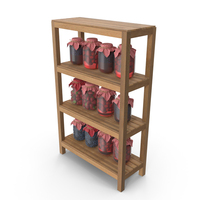 Rack With Homemade Canned Goods PNG & PSD Images