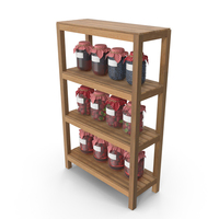 Rack With Homemade Canned Goods PNG & PSD Images