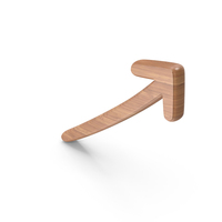 Wood Up Arrow Symbol PNG & PSD Images